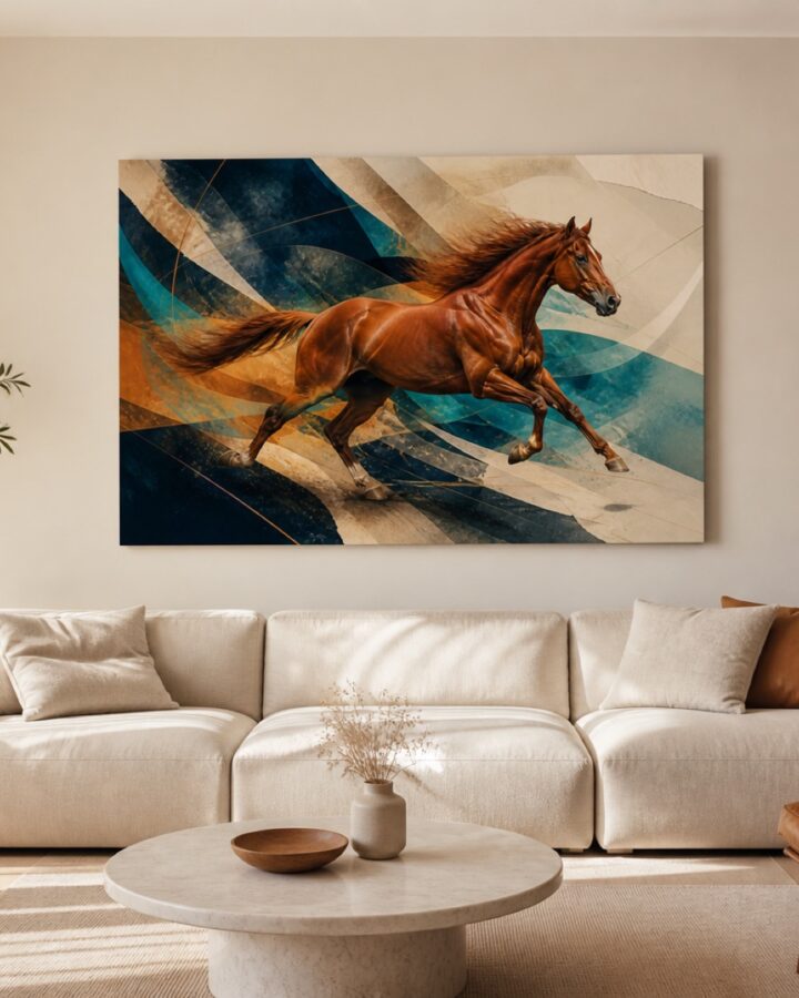 Vapaa hevonen canvas-taulu