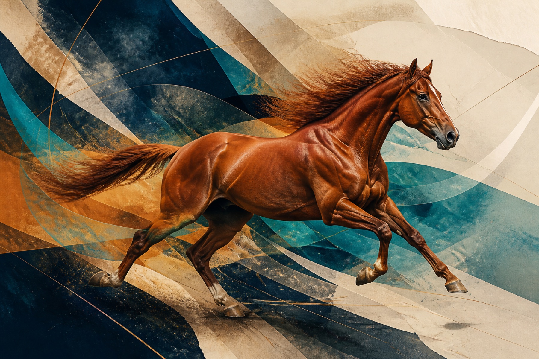 Vapaa hevonen canvas-taulu