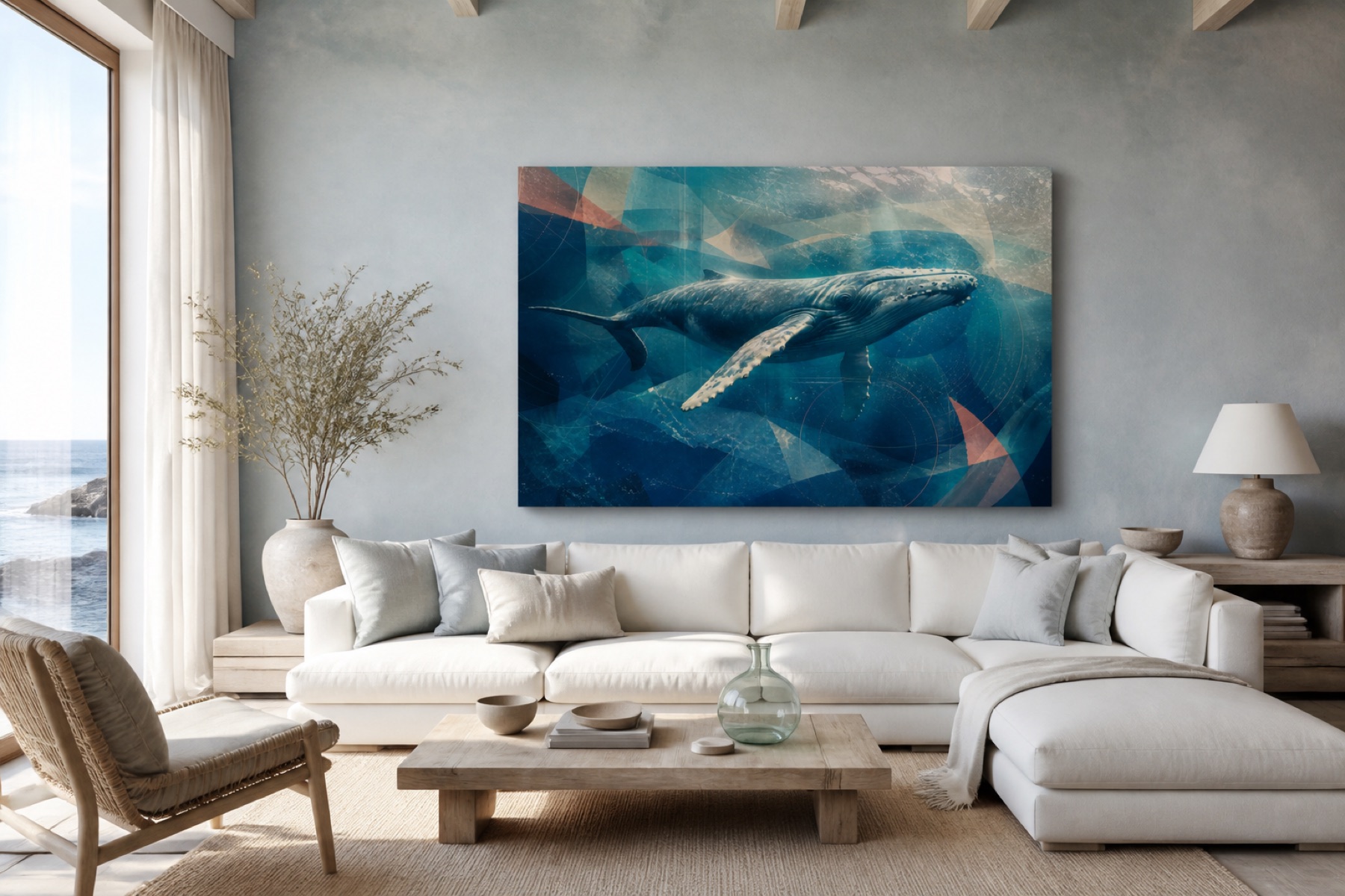 Sininen valas canvas-taulu