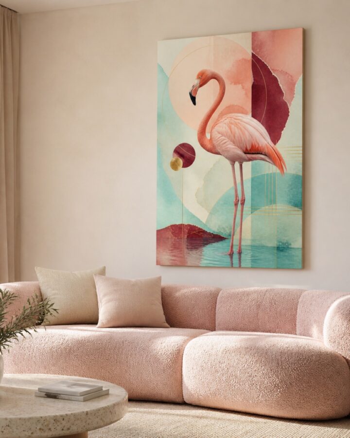 Koralliflamingo canvas-taulu