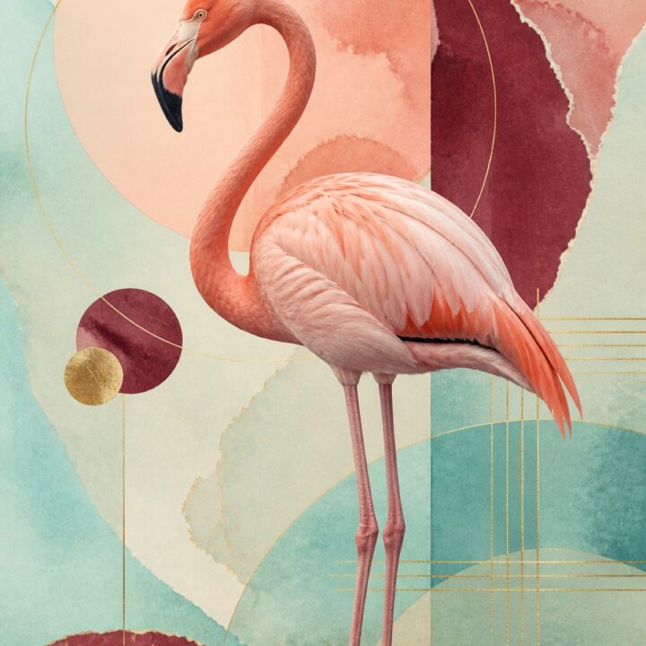 Koralliflamingo canvas-taulu