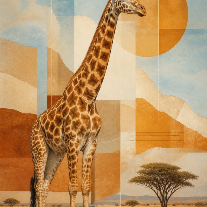 Kirahvin aurinko canvas-taulu