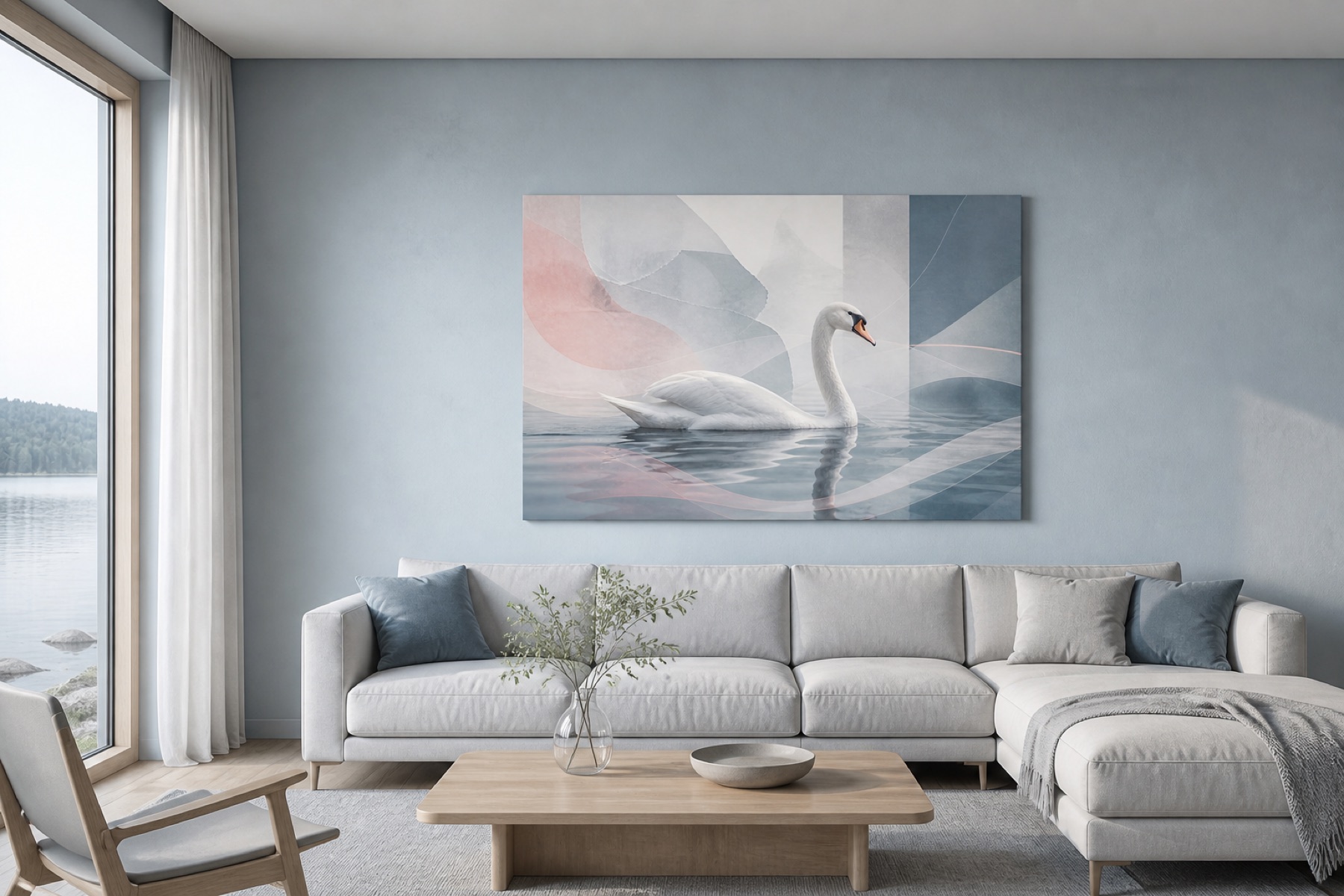 Joutsenen liike canvas-taulu