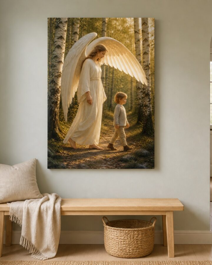 Suojelus tiella canvas-taulu