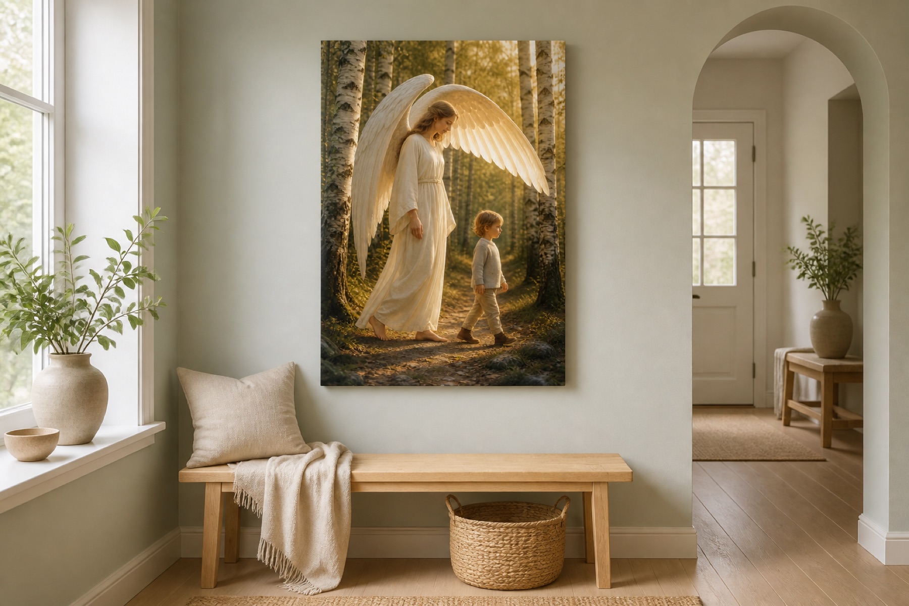 Suojelus tiella canvas-taulu