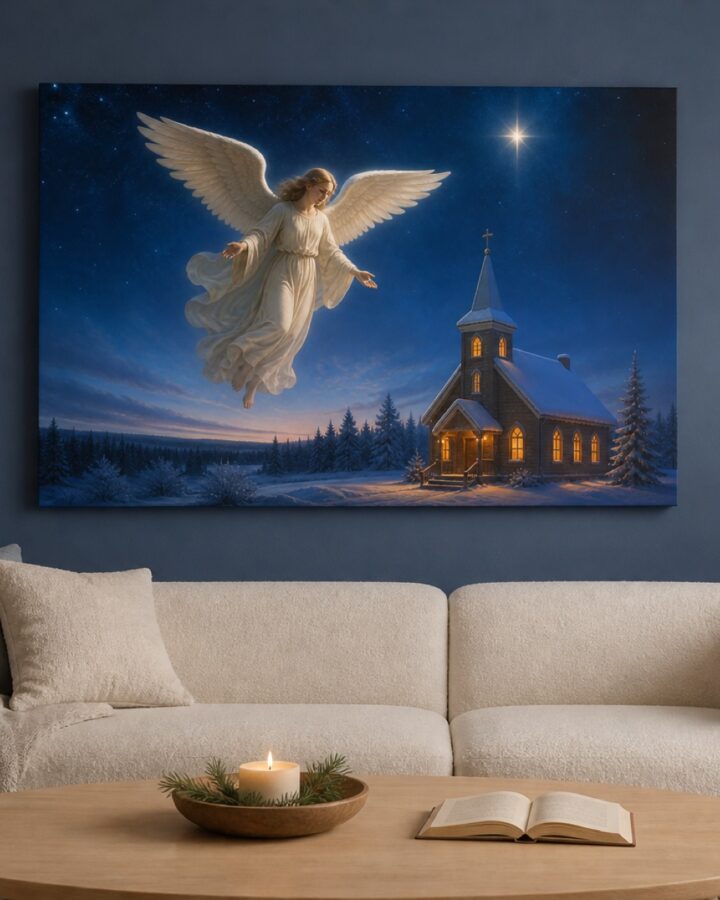 Jouluyon sanoma canvas-taulu