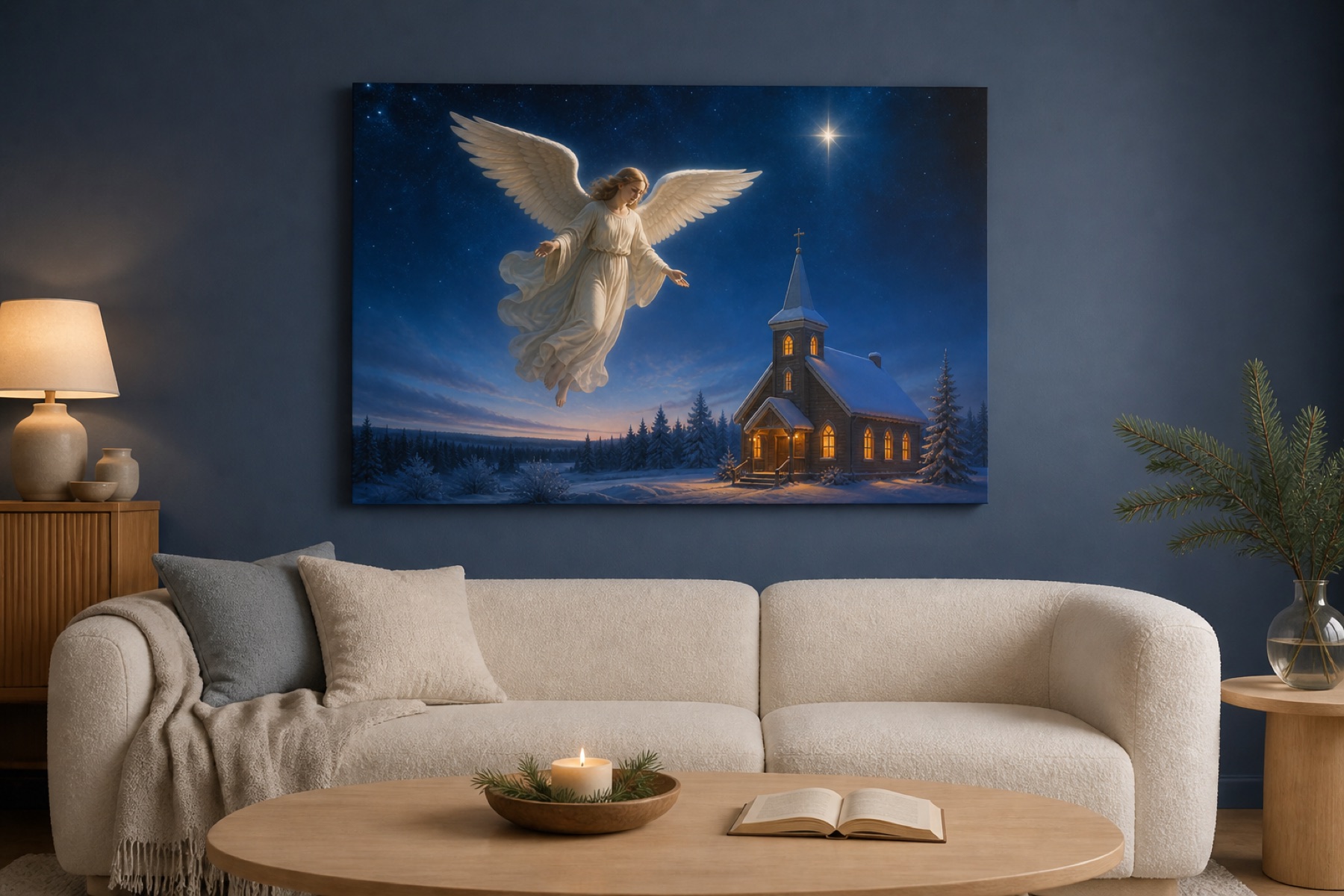 Jouluyon sanoma canvas-taulu