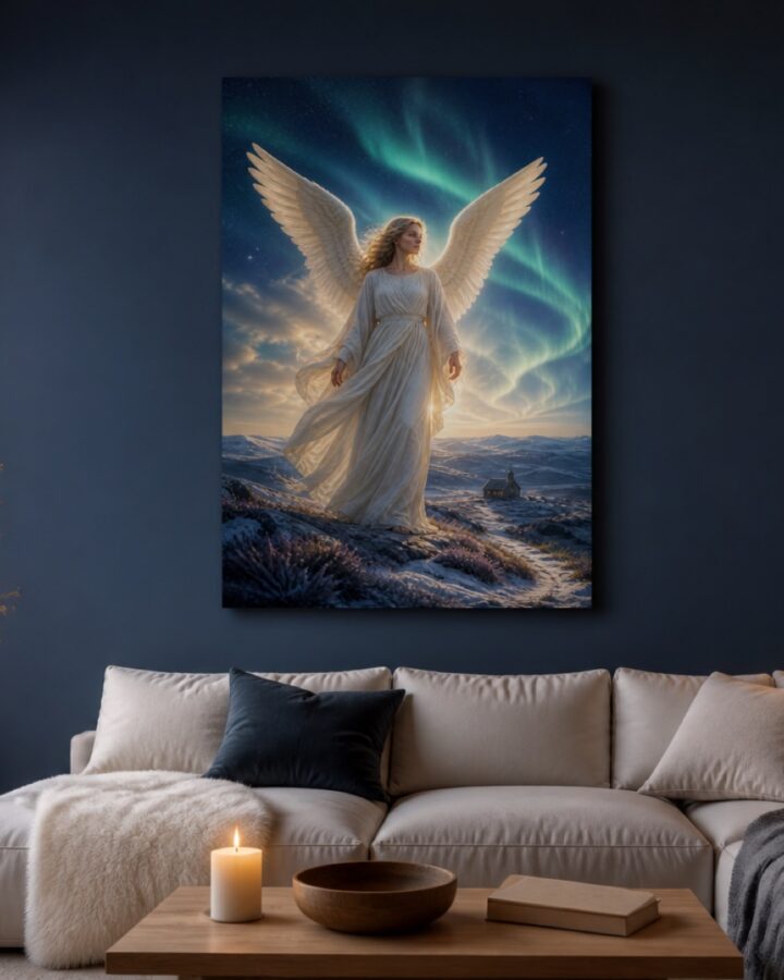 Enkeli tunturissa canvas-taulu