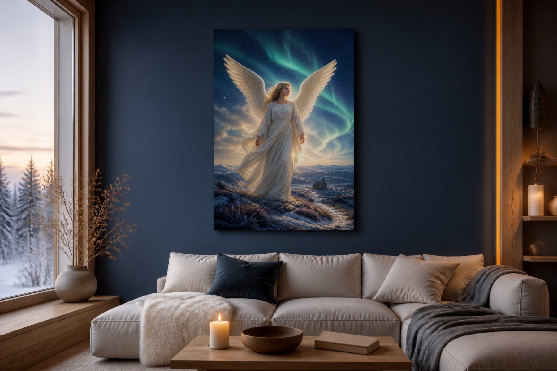 Enkeli tunturissa canvas-taulu