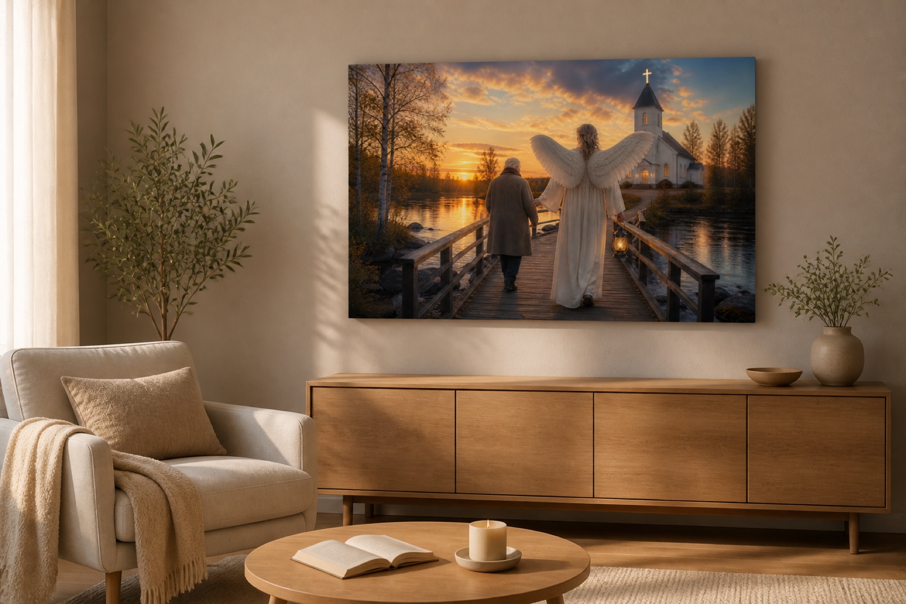Kotiin johdattava valo canvas-taulu