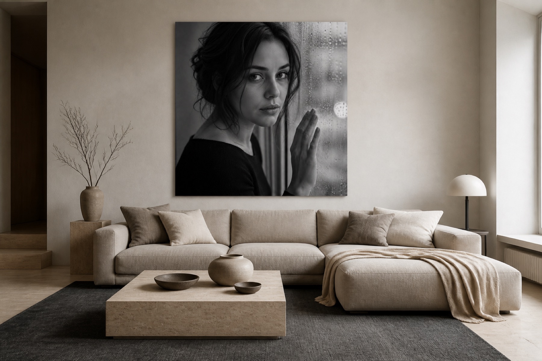Sadeikkuna nelio canvas-taulu