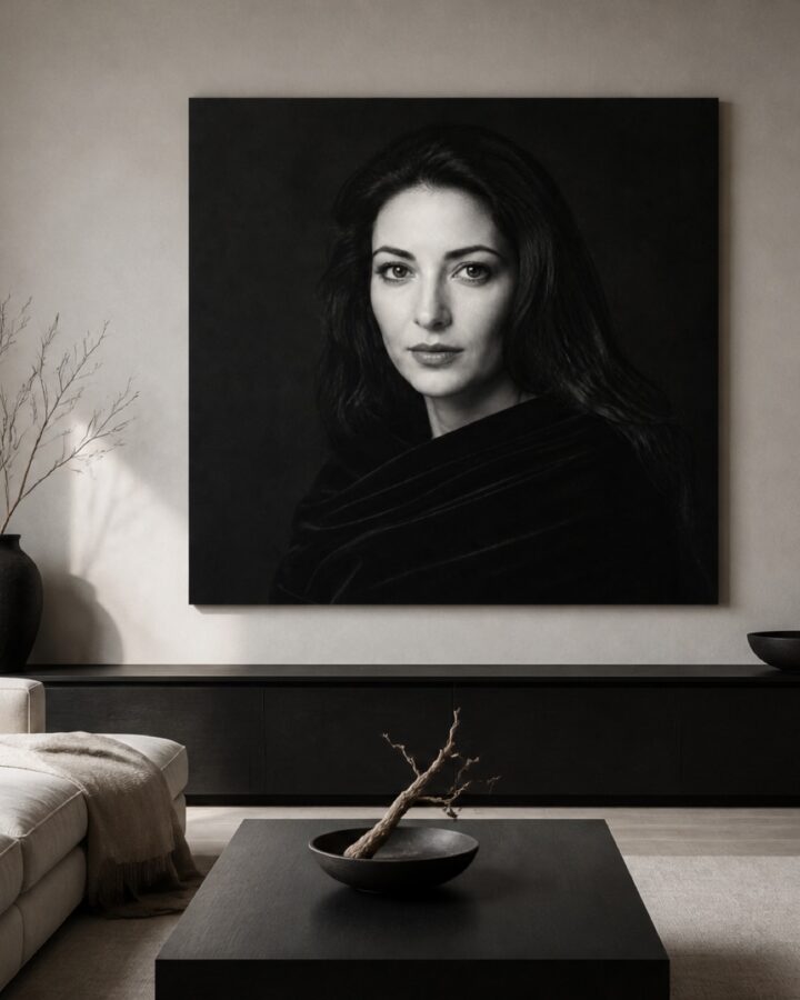 Samettinen katse nelio canvas-taulu