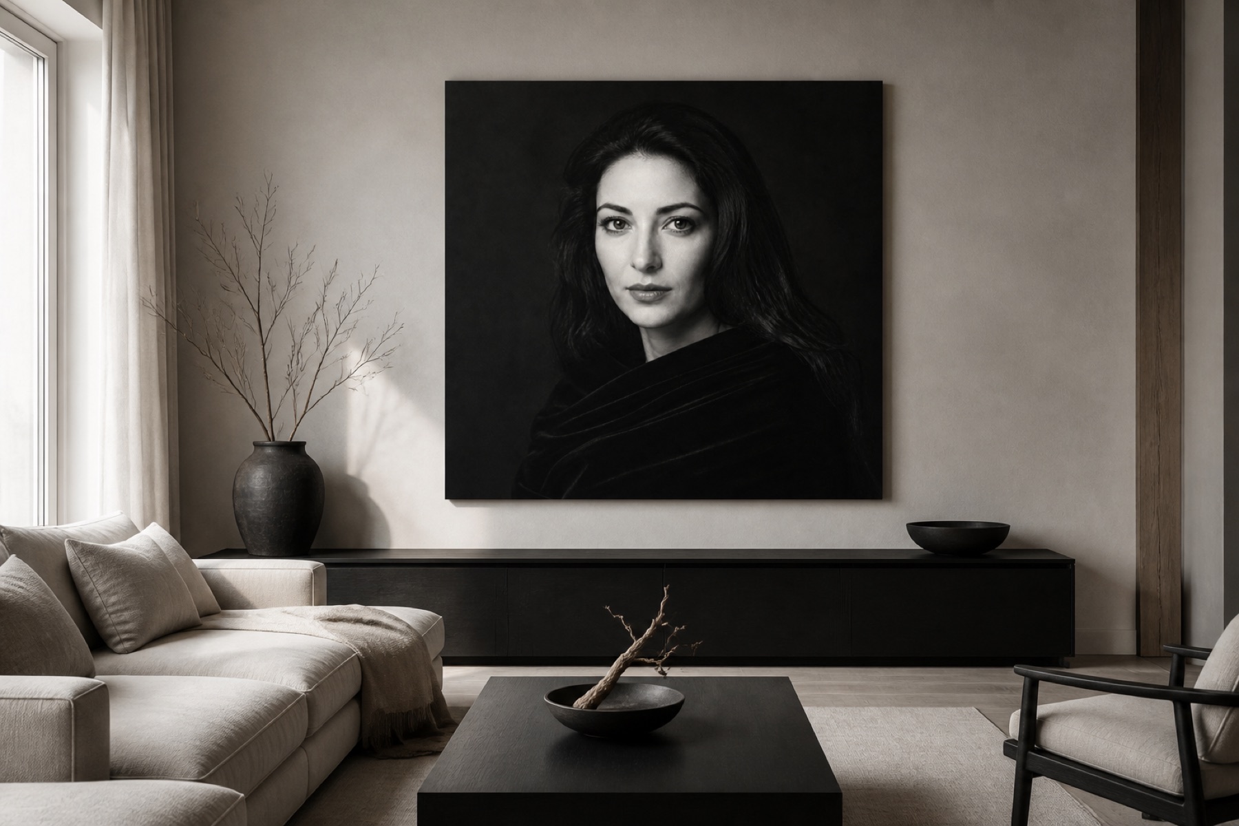 Samettinen katse nelio canvas-taulu