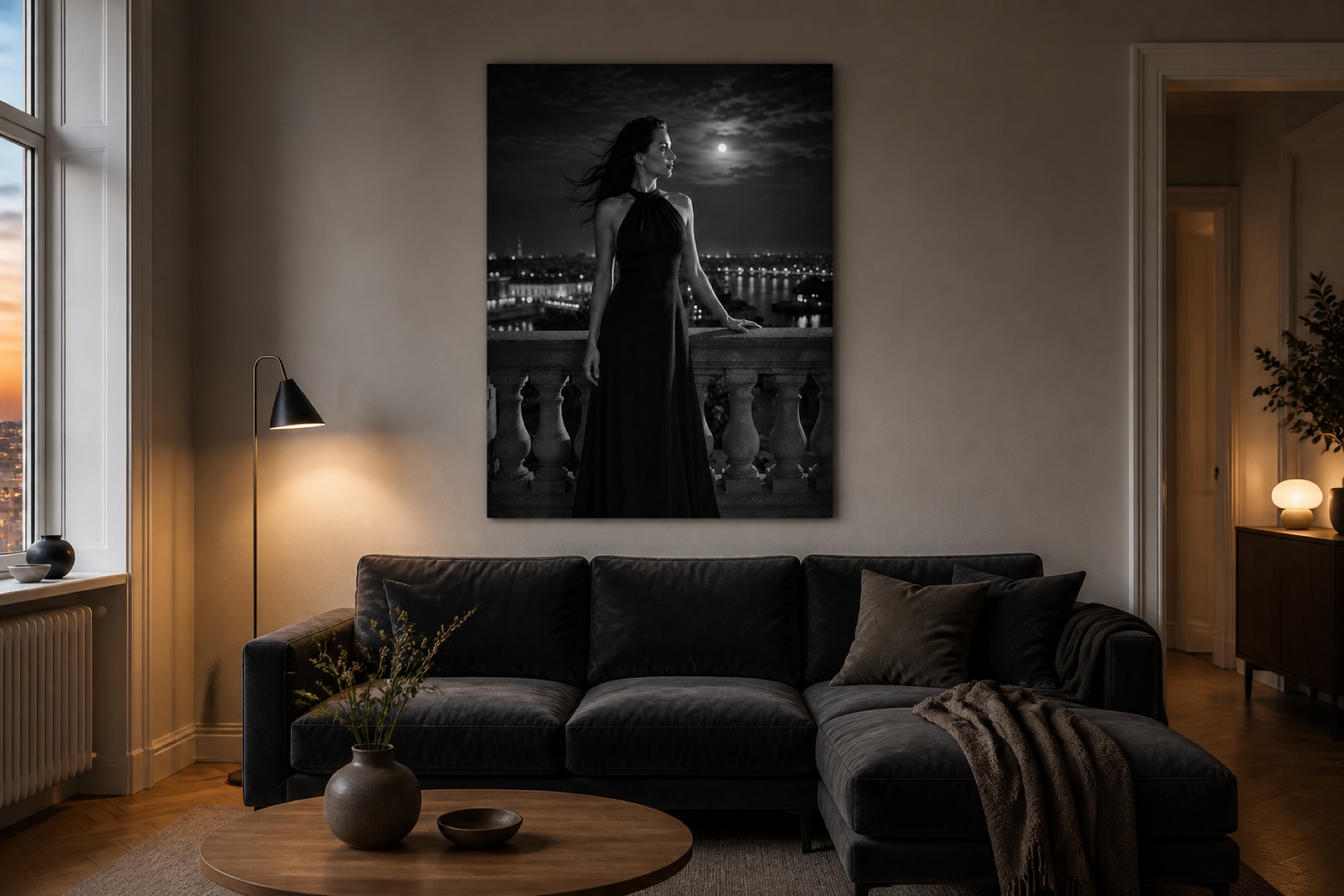 Yon parveke pysty canvas-taulu