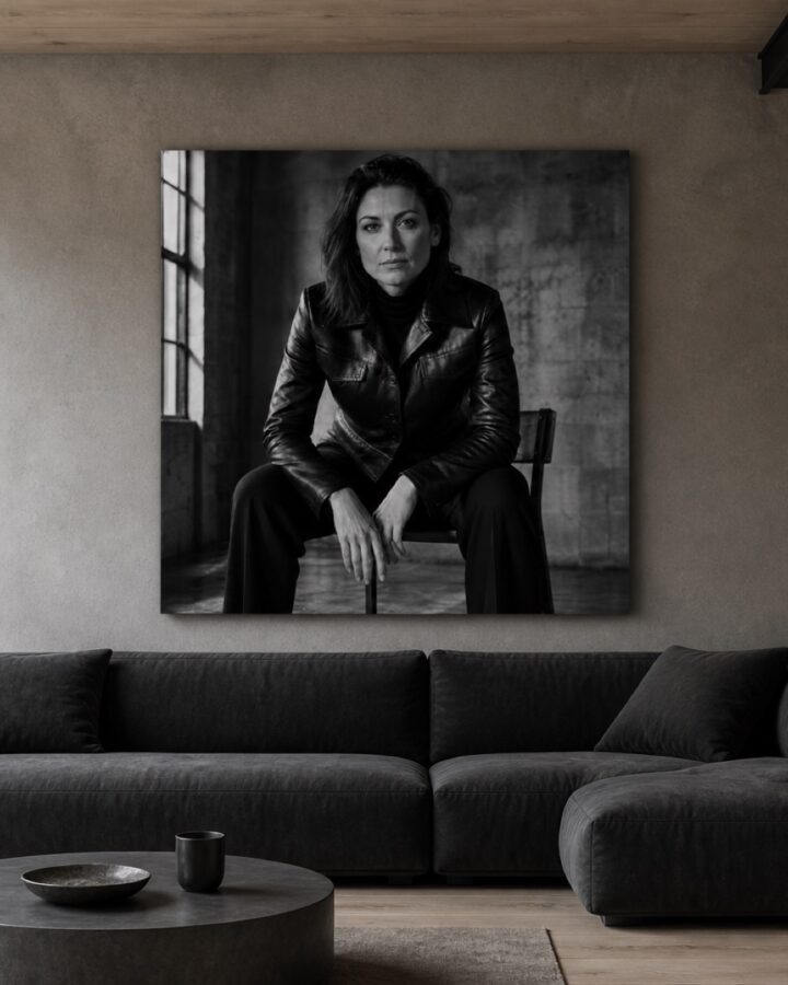 Nahkatakin voima nelio canvas-taulu