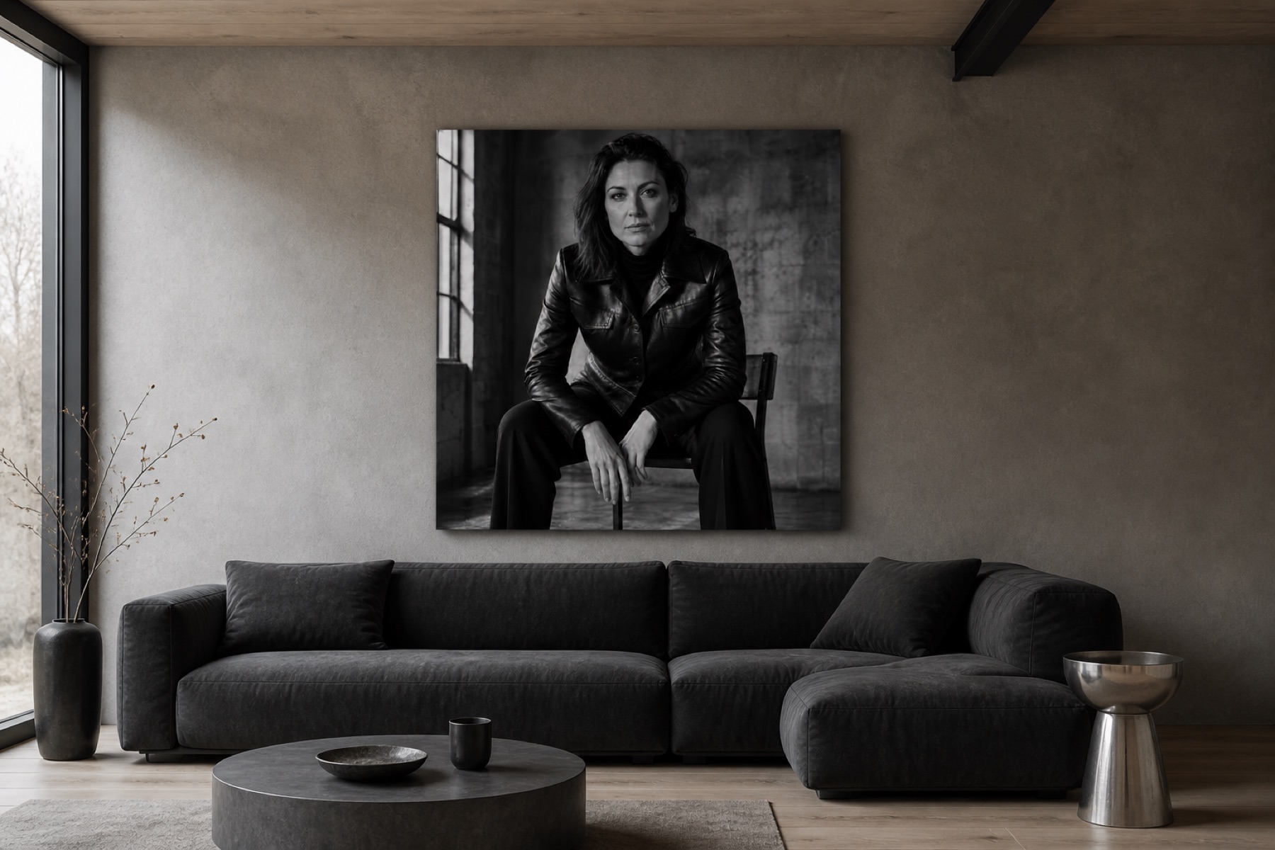 Nahkatakin voima nelio canvas-taulu