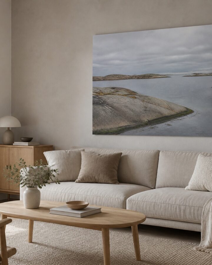 Harmaa saaristo canvas-taulu