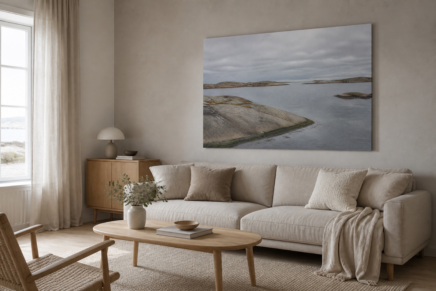 Harmaa saaristo canvas-taulu