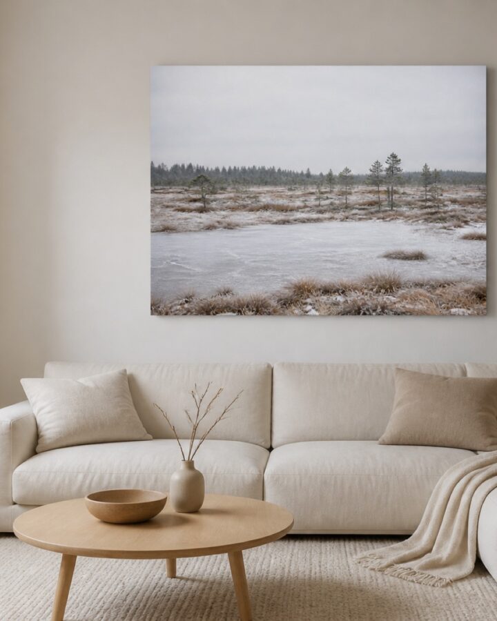 Jaatynyt suo canvas-taulu