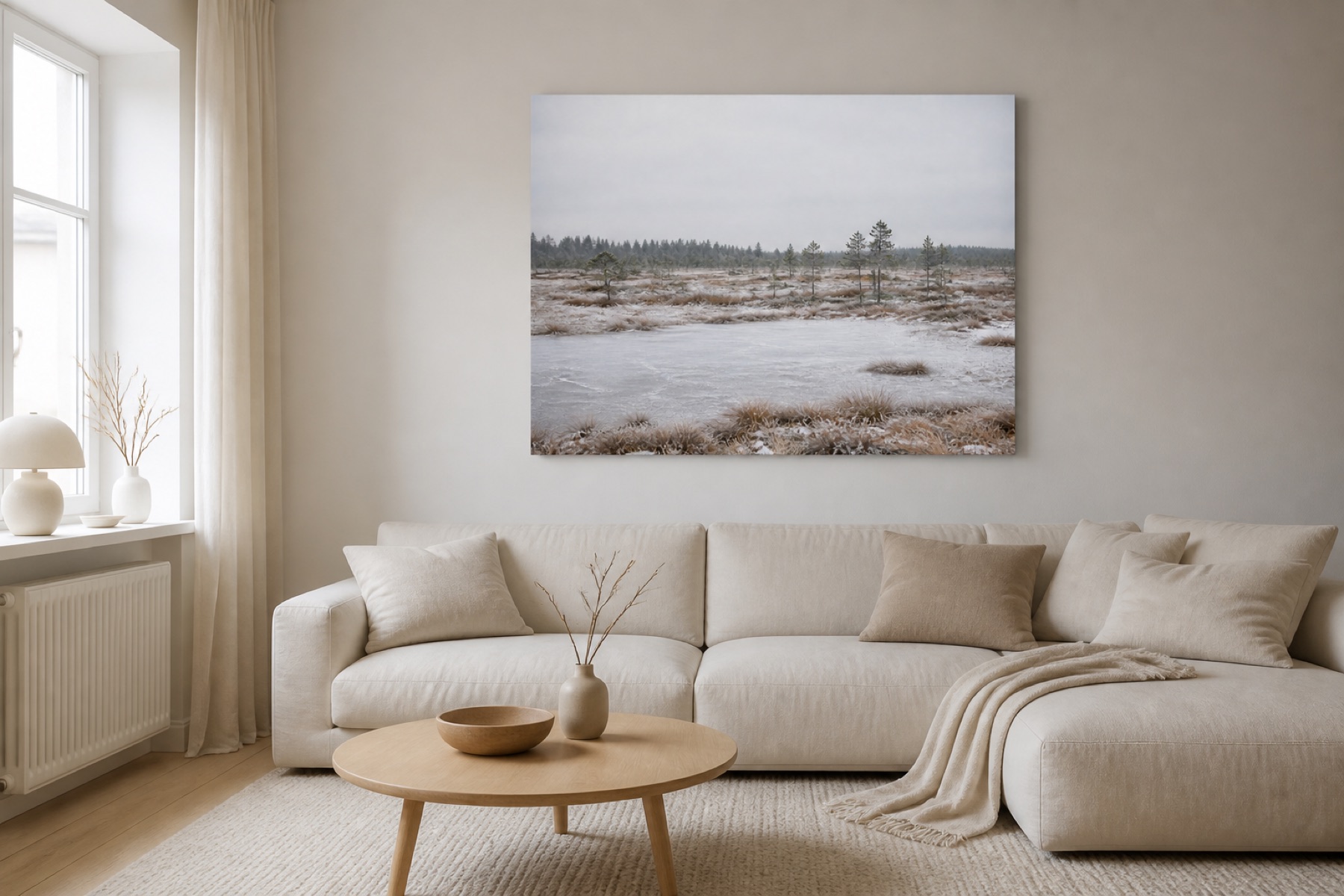 Jaatynyt suo canvas-taulu