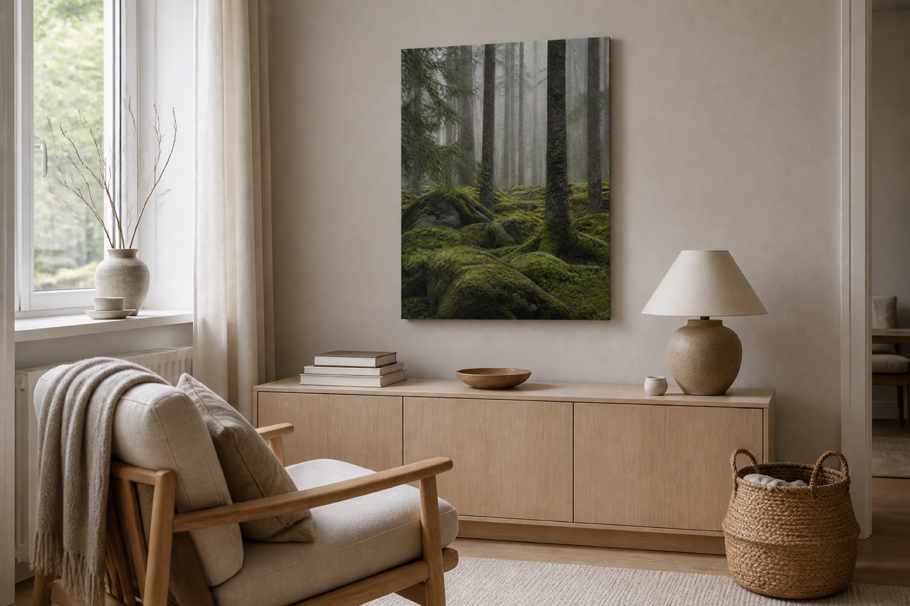 Sammalmetsa canvas-taulu