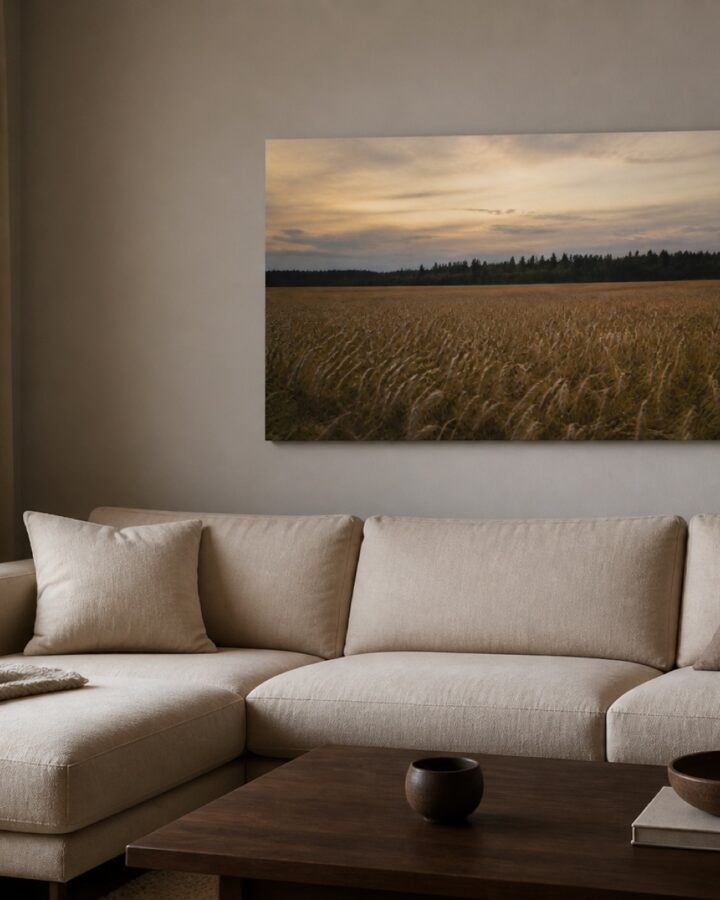 Ruispellon ilta canvas-taulu