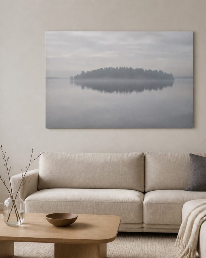 Saaren siluetti canvas-taulu