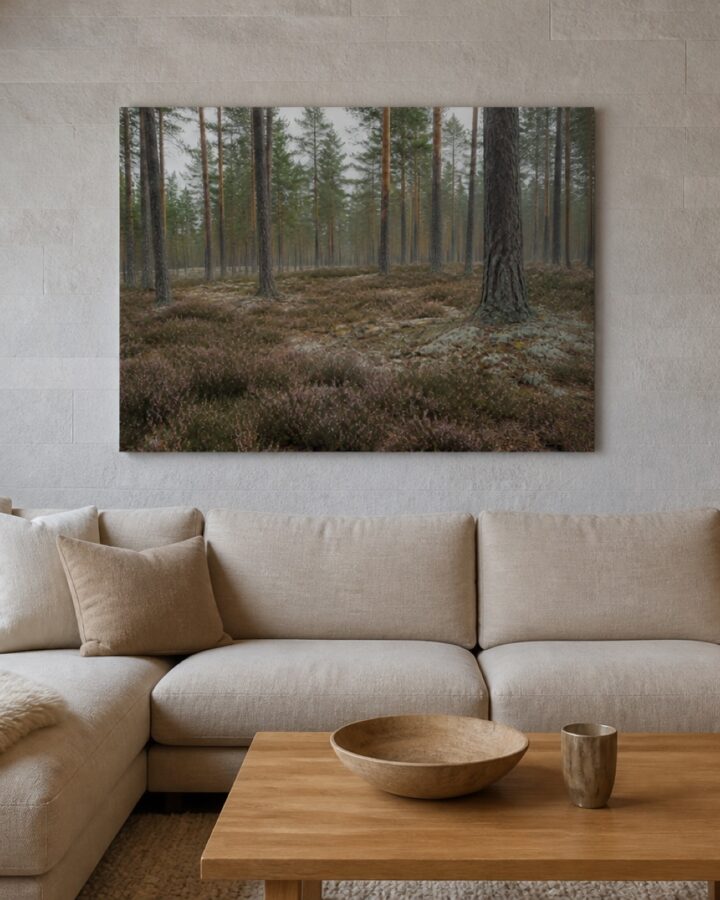 Kanervametsa canvas-taulu