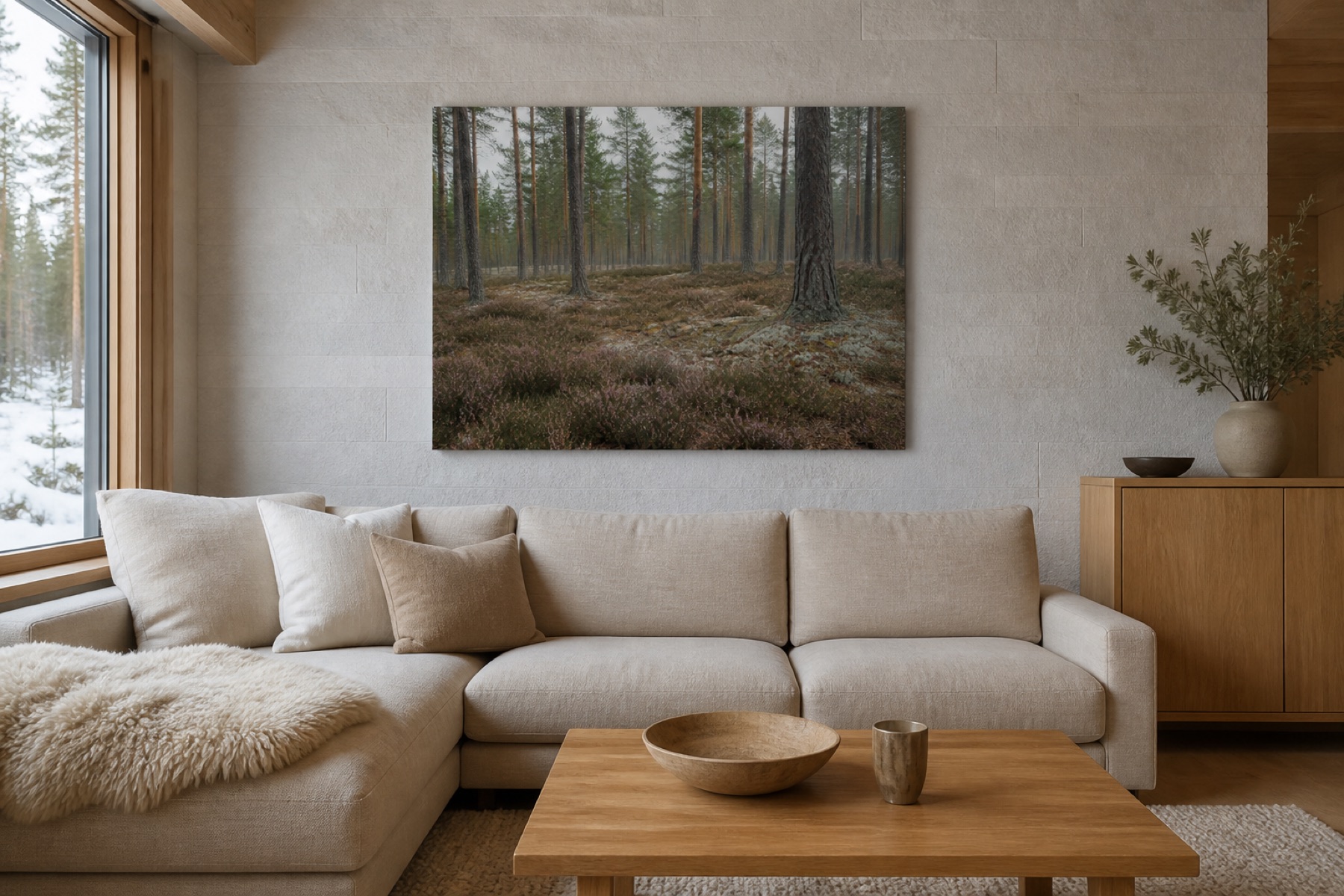 Kanervametsa canvas-taulu