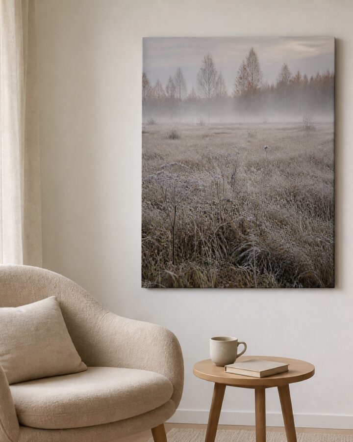 Hallainen aamu canvas-taulu