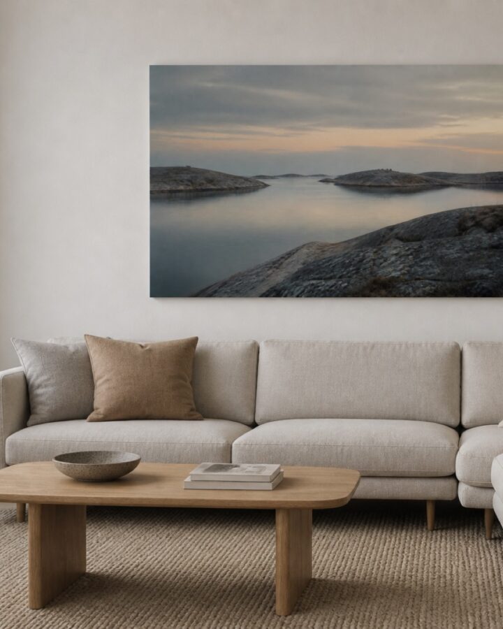 Saariston iltavalo canvas-taulu