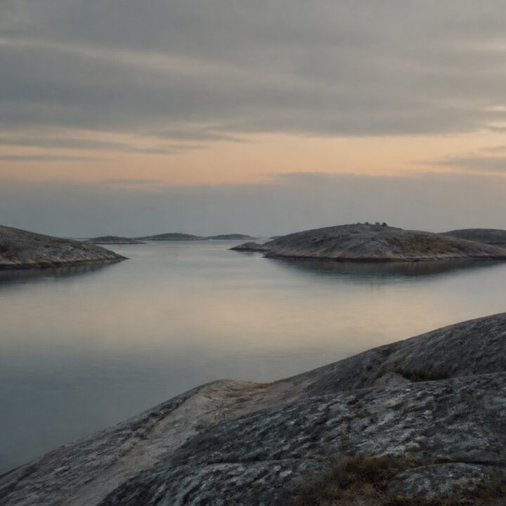 Saariston iltavalo canvas-taulu