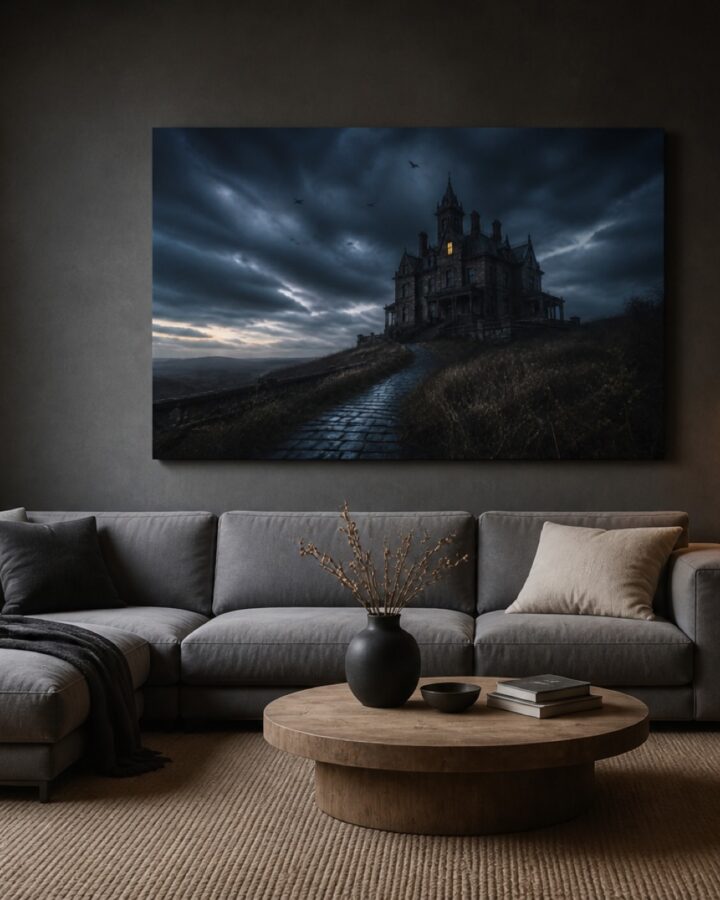Varjojen kartano vaaka canvas-taulu