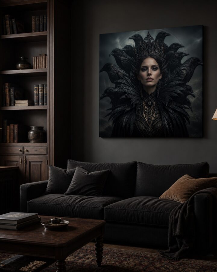 Korppikuningatar nelio canvas-taulu