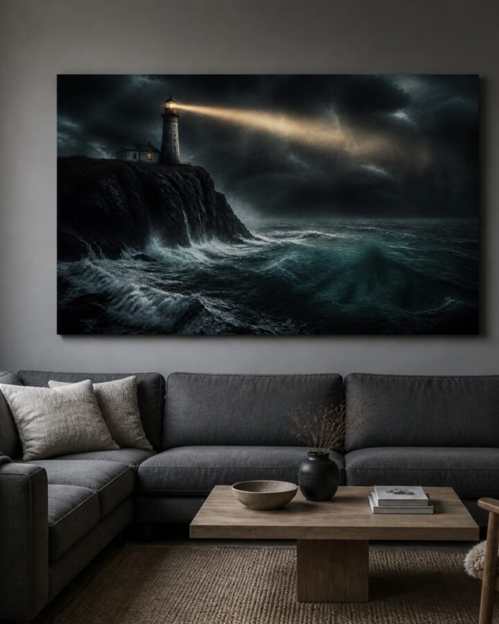 Majakan viimeinen valo vaaka canvas-taulu