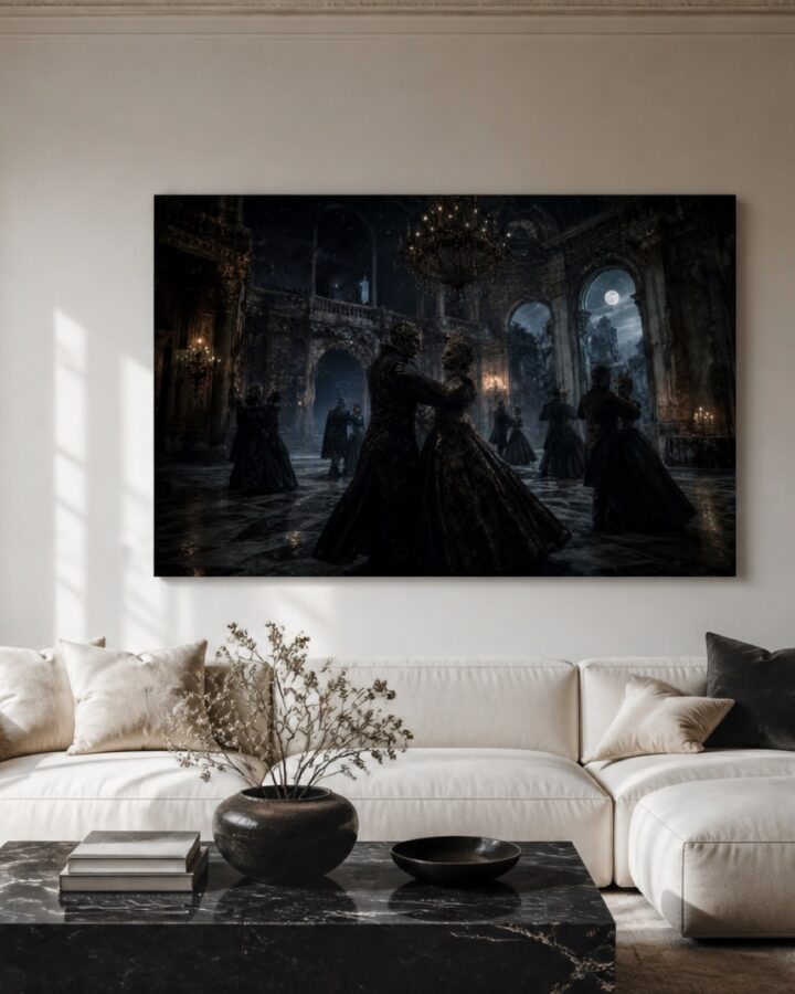 Rautanaamioiden tanssi vaaka canvas-taulu