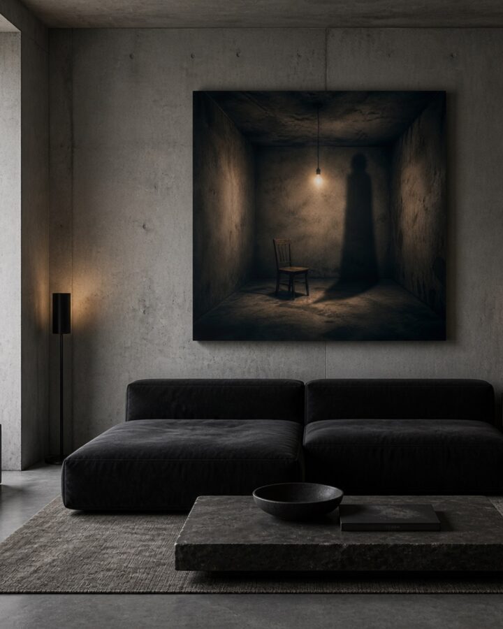 Oveton huone nelio canvas-taulu