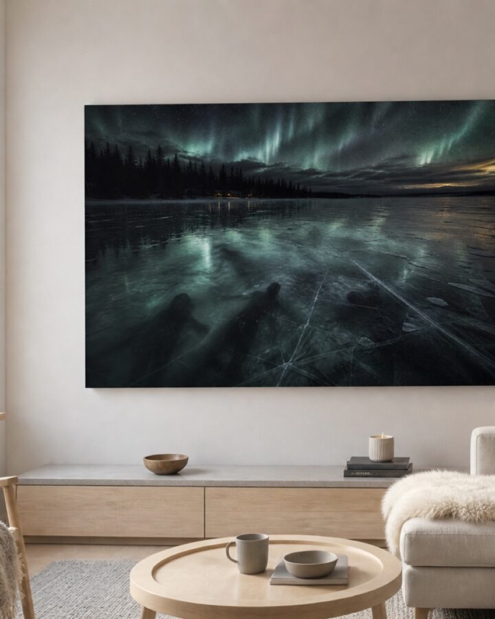 Jaatynyt kuiskaus vaaka canvas-taulu
