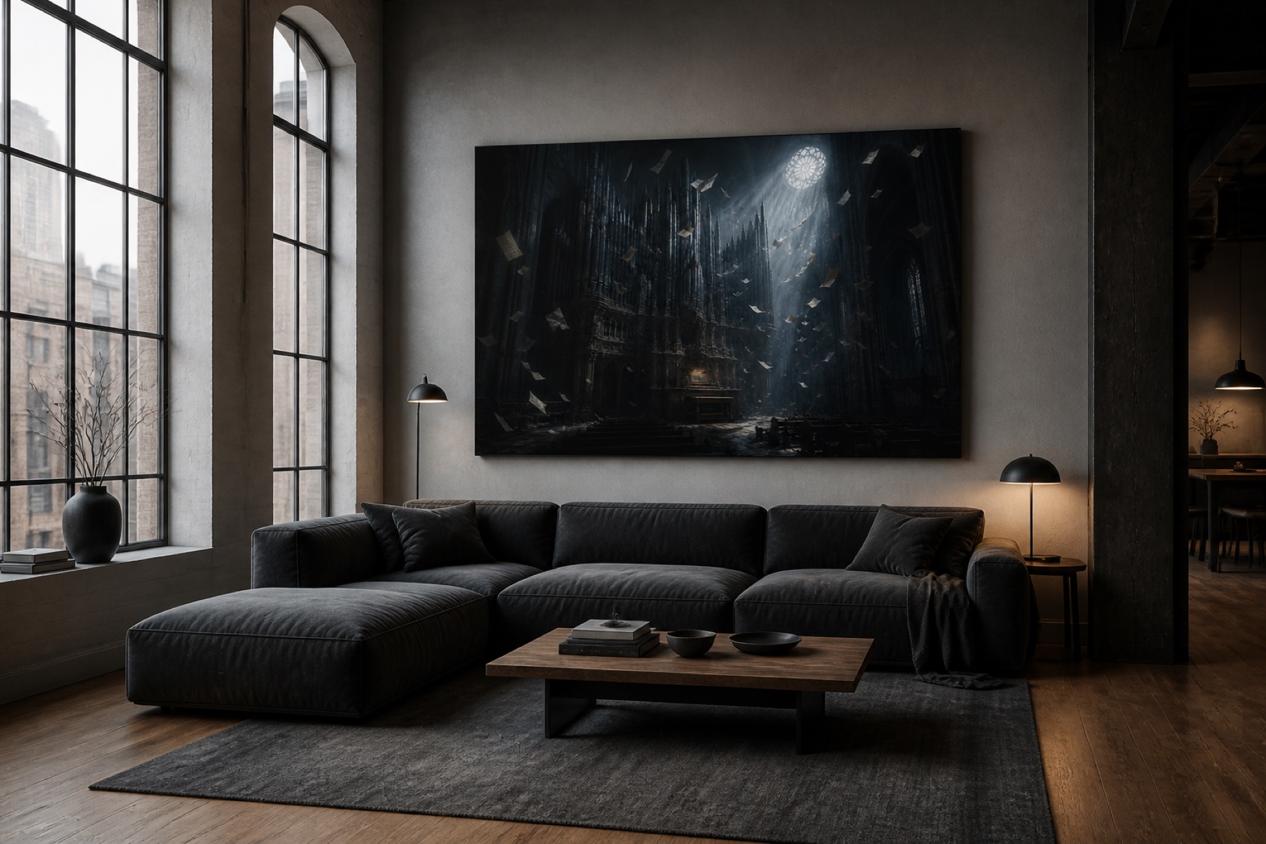 Katedraalin urut vaaka canvas-taulu