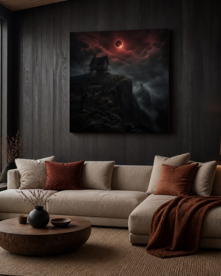 Maailman viimeinen talo nelio canvas-taulu