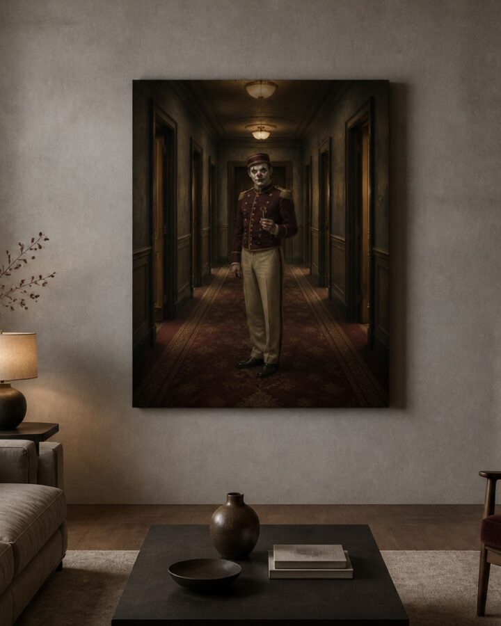 Hotellin kaytava canvas-taulu