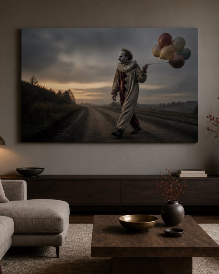 Yksinainen kulkue canvas-taulu