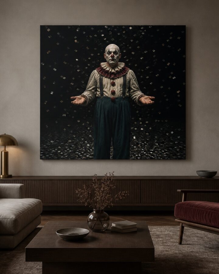 Konfettisade canvas-taulu