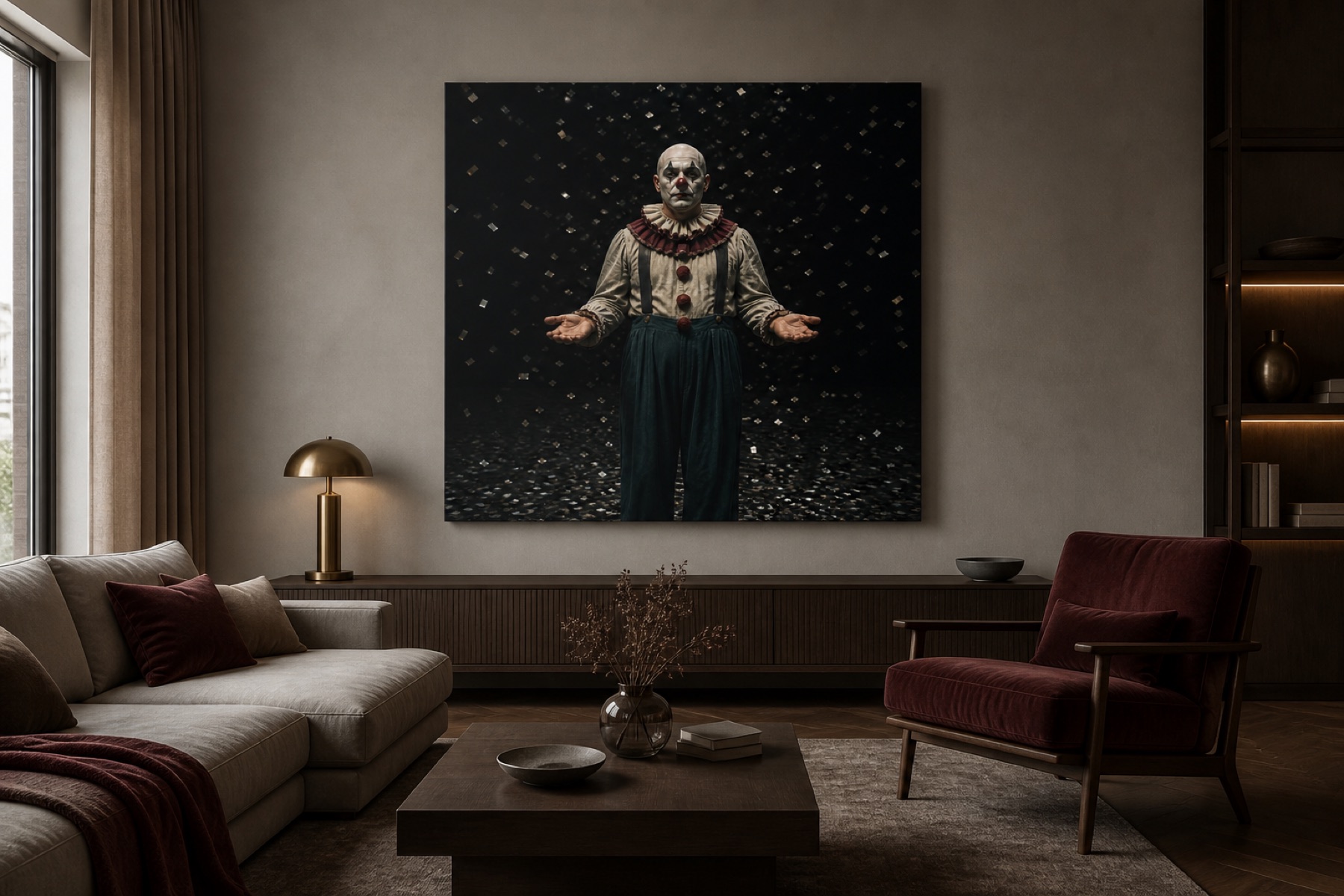 Konfettisade canvas-taulu