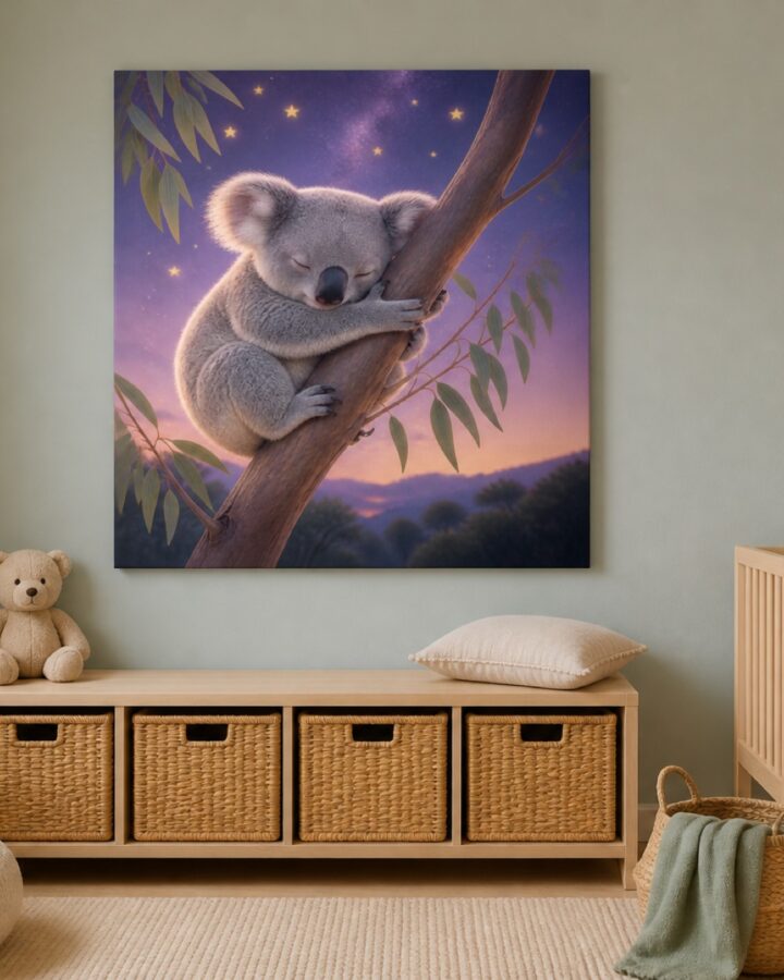 Koala tahtien alla canvas-taulu