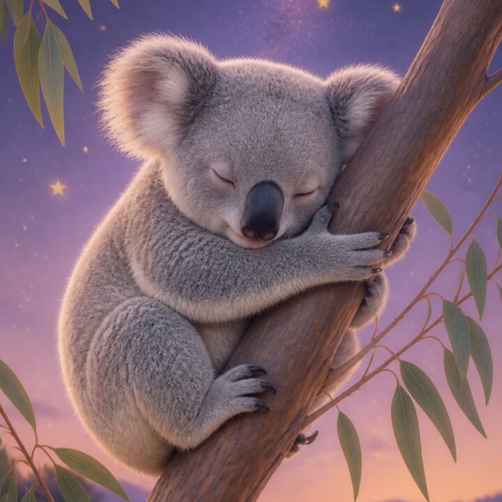 Koala tahtien alla canvas-taulu
