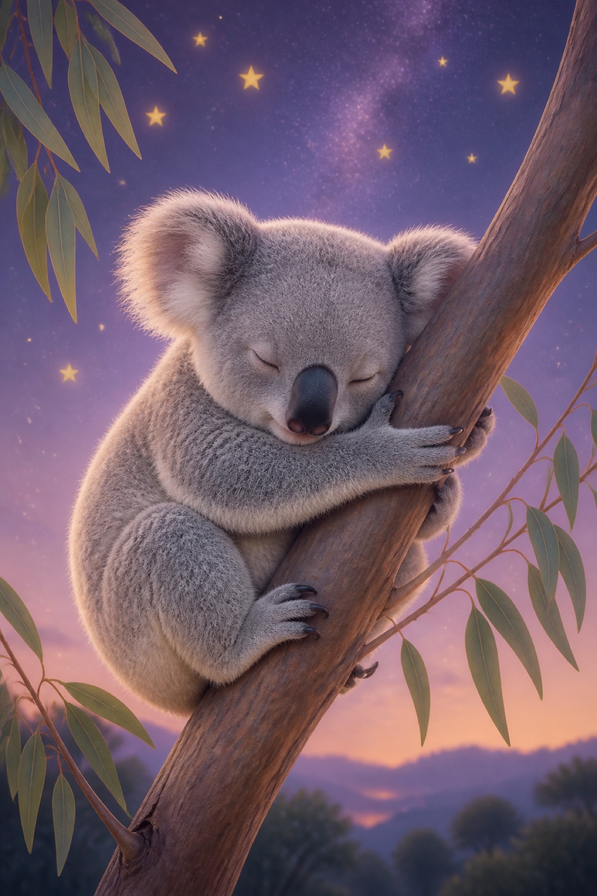 Koala tahtien alla canvas-taulu