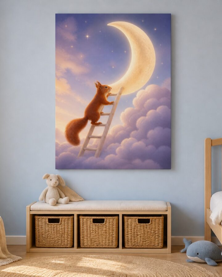 Orava ja kuutikkaat canvas-taulu