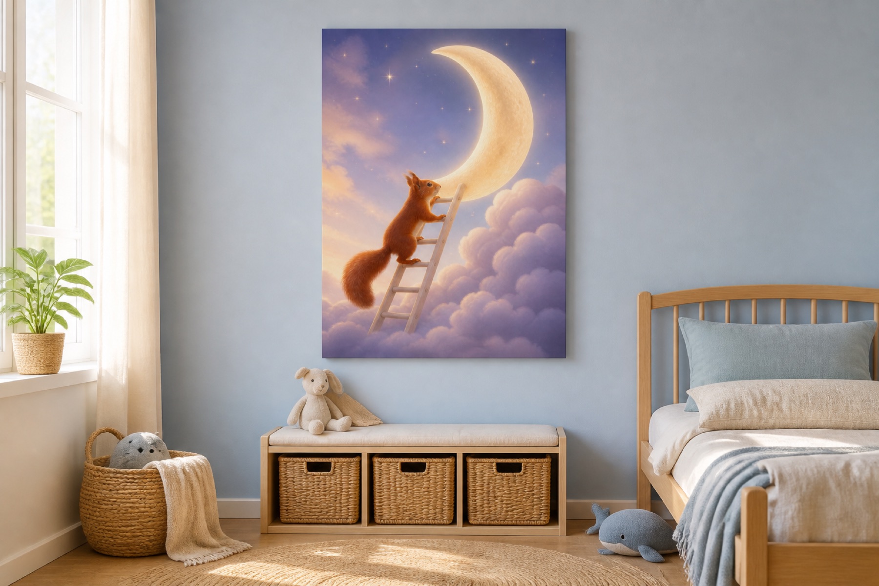 Orava ja kuutikkaat canvas-taulu
