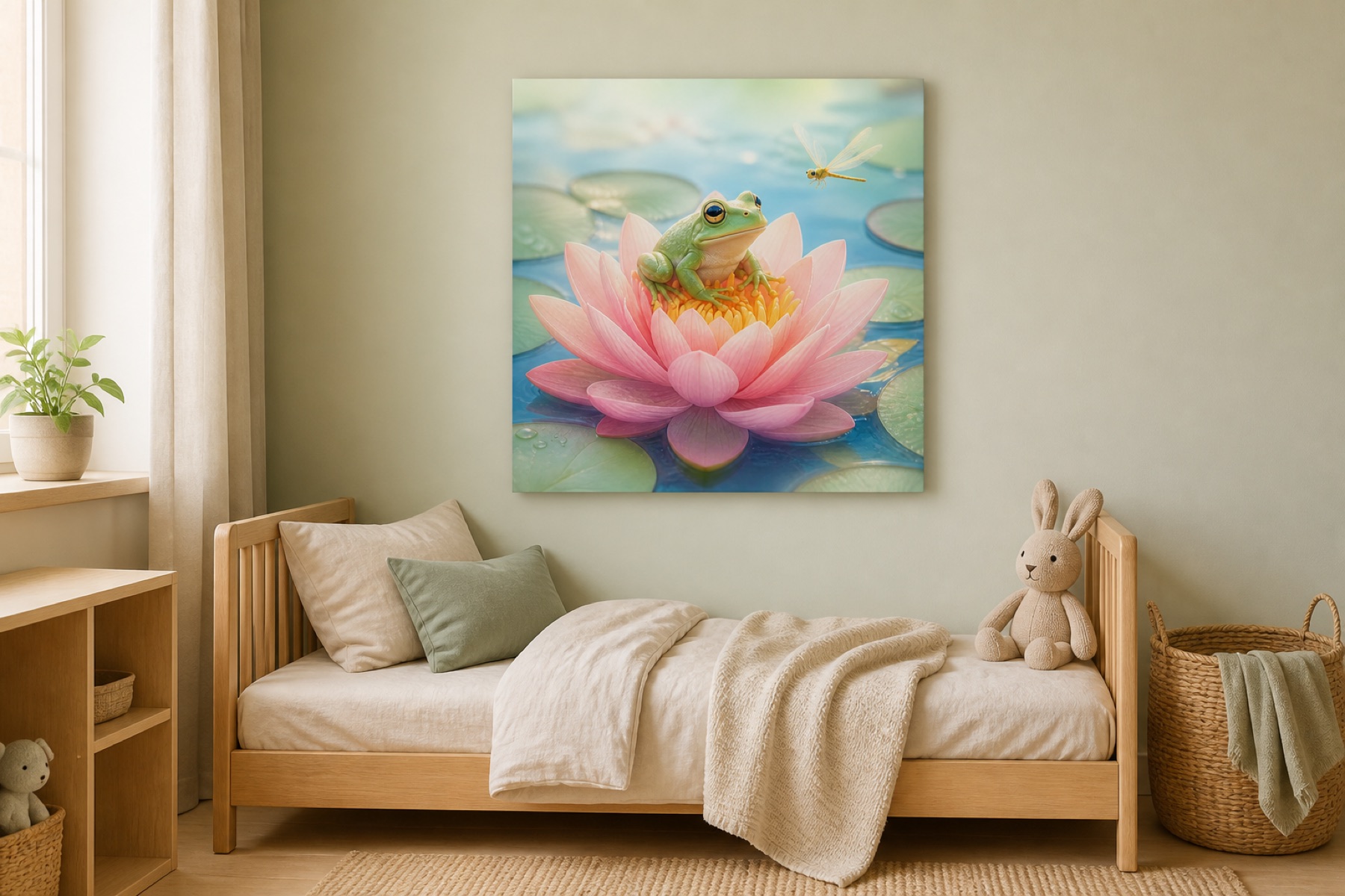 Sammakko lumpeenkukalla canvas-taulu